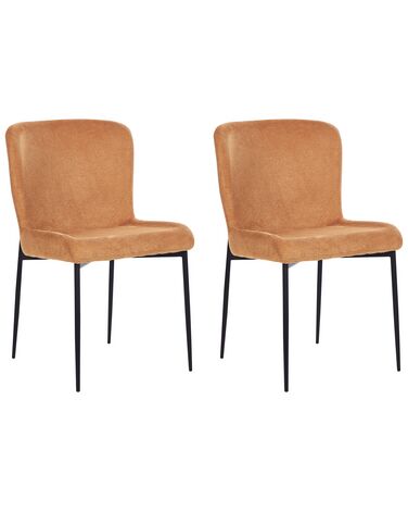 Set van 2 eetkamerstoelen ADA Stof Oranje
