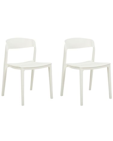 Set van 2 eetkamerstoelen SOMERS Wit