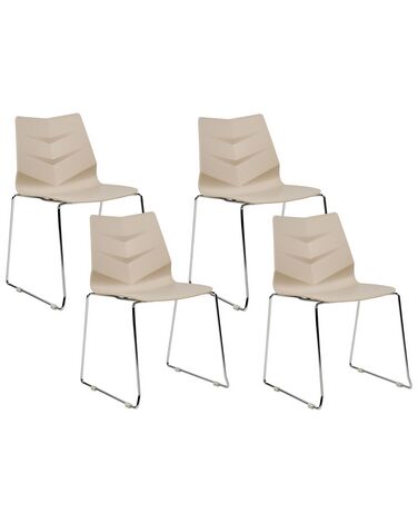 Set van 4 eetkamerstoelen HARTLEY Beige