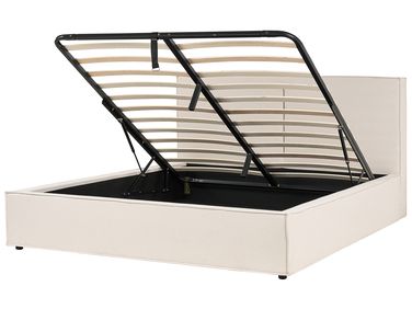 Bed met opbergruimte Stof MOISSAC 180 x 200 cm Beige