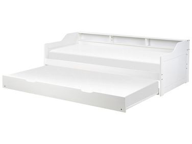 Onderschuifbed Dennenhout EDERN 90 x 200 cm Wit