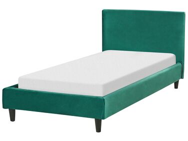 Bed Fluweel FITOU 90 x 200 cm Donkergroen