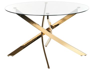 Eettafel MARAMO Goud 120 cm 120 cm Veiligheidsglas