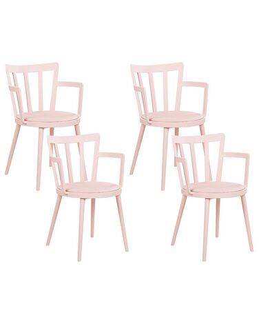 Set van 4 eetkamerstoelen MORILL Pastelroze