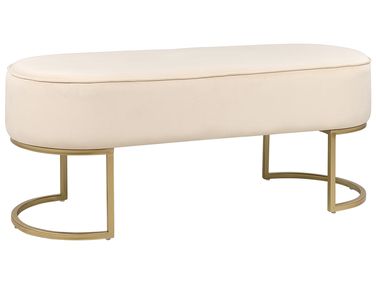 Banc rembourré MILRY Velours Beige clair