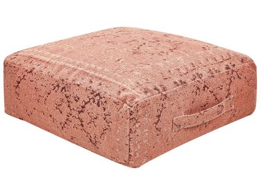 Pouffe SHASA Cotton Light Red