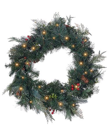 Kerstkrans LED ELBRUS Groen 60 cm