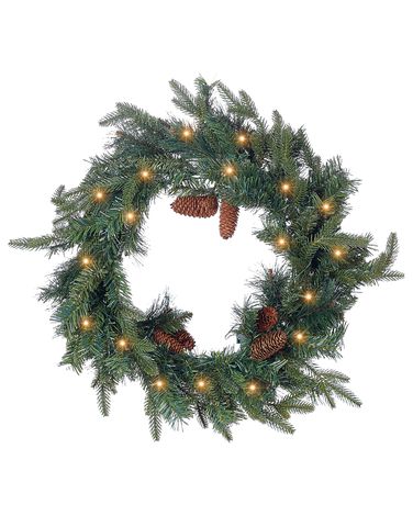 Kerstkrans LED KAMERUN Groen 60 cm