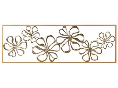 Décoration murale Fleur CERIUM Métal 31 cm Doré