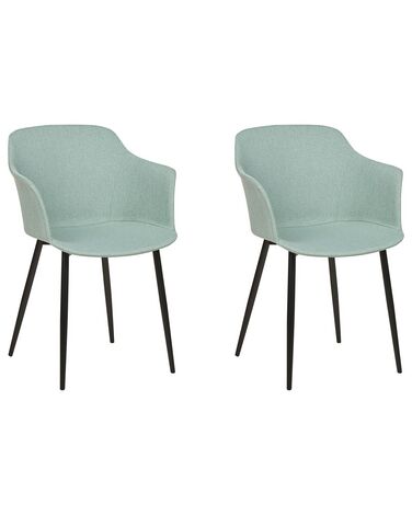 Set van 2 eetkamerstoelen ELIM Stof Mintgroen