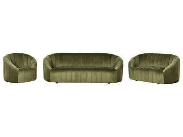 Ensemble de salon 6 places MALUNG Velours Vert foncé