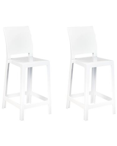 Set van 2 barstoelen WELLINGTON Wit