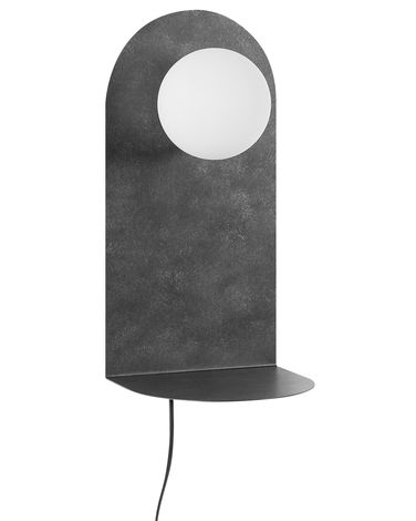 Lampe murale MAPI Avec étagère Métal Gris graphite