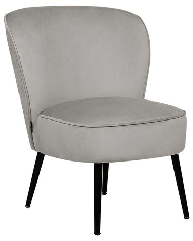 Fauteuil VOSS Fluweel Lichtgrijs