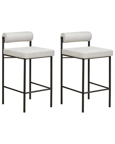 Set van 2 barstoelen AMAYA Lichtgrijs