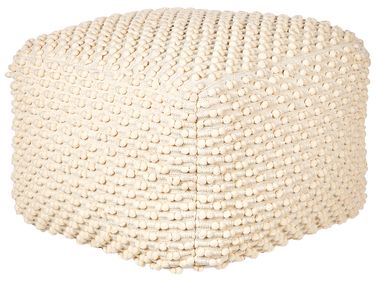Pouffe KINGRI Cotton Light Beige