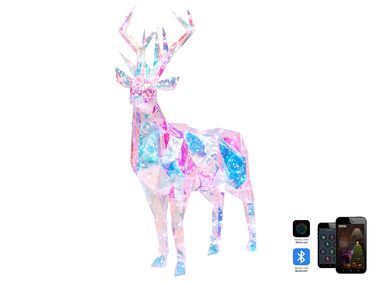 Décoration extérieure LED intelligente avec l'application POLARIS Renne 90 cm Multicolore