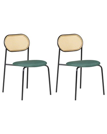 Set van 2 eetkamerstoelen ADAVER Metaal Zwart