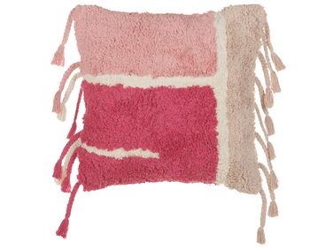 Coussin BISTORTA Coton 45 x 45 cm Rose Motif géométrique