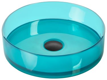 Vasque à poser TOLOSA ⌀ 36 cm Surface solide Turquoise