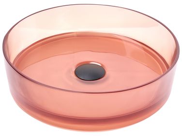 Vasque à poser TOLOSA ⌀ 36 cm Surface solide Rouge clair