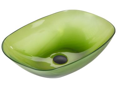 Vasque à poser MOENGO 54 x 36 cm Surface solide Vert