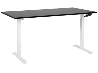 Bureau réglable en hauteur manuellement DESTINES Noir/blanc 160 cm 72 cm