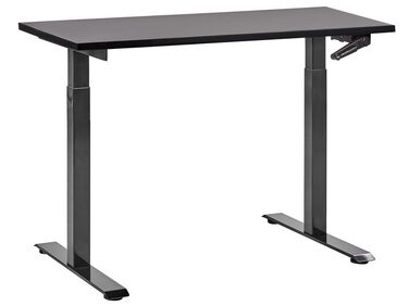 Bureau réglable en hauteur manuellement DESTINES Noir 120 cm 72 cm