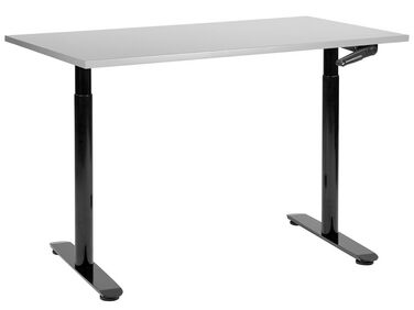 Bureau réglable en hauteur manuellement DESTINAS Gris/noir 120 cm 72 cm