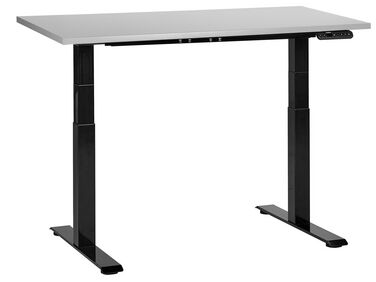 Bureau réglable en hauteur électriquement DESTINES Gris/noir 120 cm 72 cm