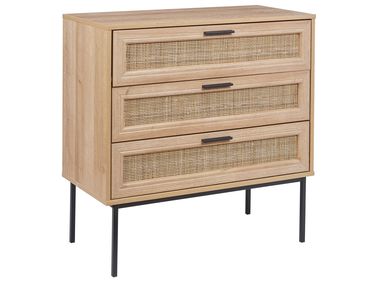 Commode à 3 tiroirs PASCO Marron clair