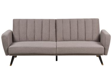 Canapé-lit 3 places VIMMERBY Tissu Marron clair