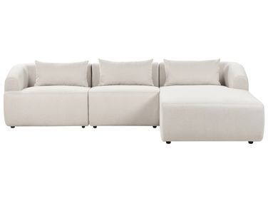 Canapé d'angle 3 places SVANSELE Tissu Beige clair Côté gauche