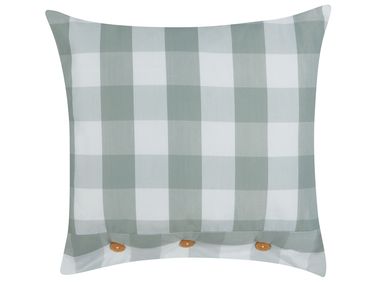 Coussin TAMNINE 45 x 45 cm Vert menthe À carreaux