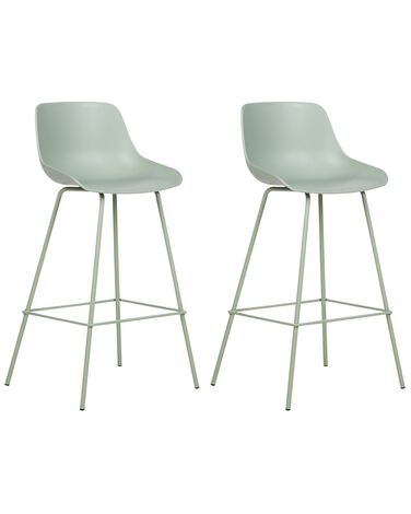 Set van 2 barstoelen EMMET Lichtgroen