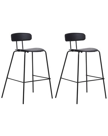 Set van 2 barstoelen SIBLEY Zwart