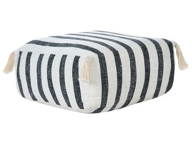 Coussin de sol ASHTI Coton Noir/blanc