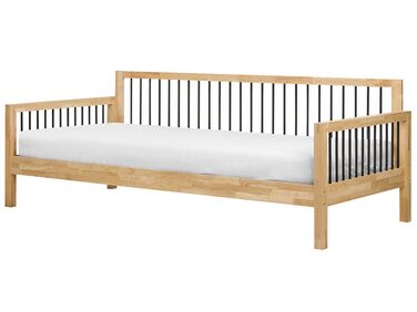 Bedbank Hout TRICOT 90 x 200 cm Lichtbruin