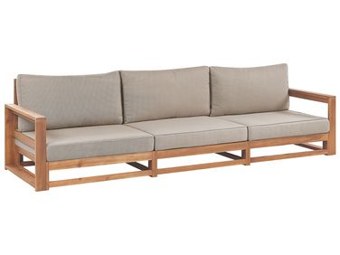 Canapé de jardin 3 places TIMOR Bois d'acacia certifié Marron clair