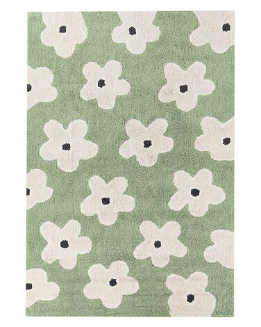 Kids Rug MOKHVA Green 140 x 200 cm Cotton
