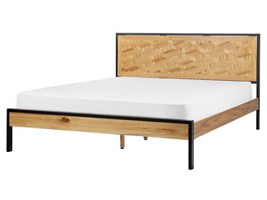 Bed ERVILLERS 160 x 200 cm Natuurlijk acaciahout