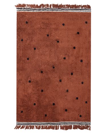 Kids Rug LAZA Brown 140 x 200 cm Cotton