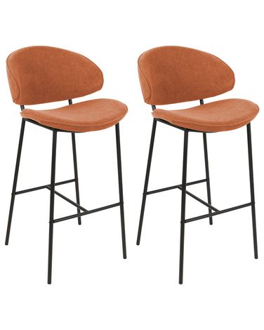 Set van 2 barstoelen KIANA Oranje