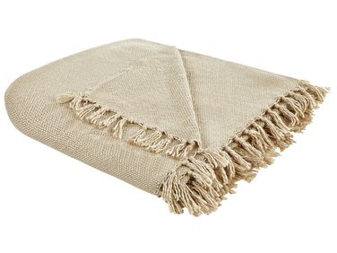 Plaid CHAOHANI Stof 200 x 220 cm Beige