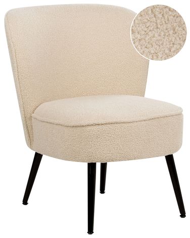 Fauteuil VOSS Bouclé Lichtbeige