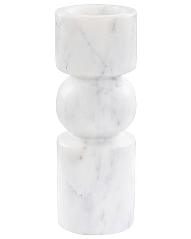 Bougeoir IOANNINA Pierre 20 cm Blanc