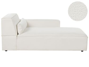 Linkszijdige chaise longue HELLNAR Bouclé Gebroken wit