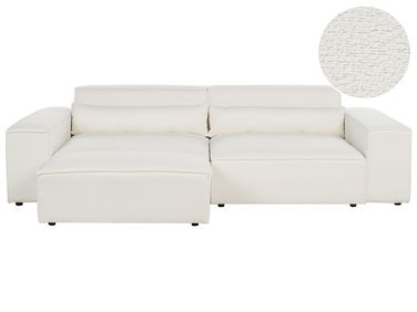 Modular Sofa 3 Seater HELLNAR Boucle Off-White with Ottoman