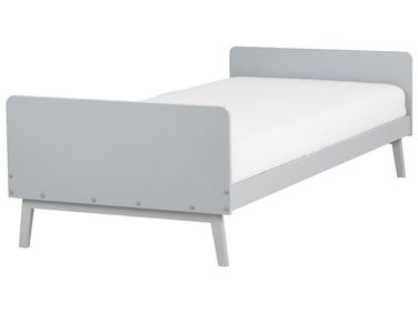 Bed Dennenhout BONNAC 90 x 200 cm Grijs