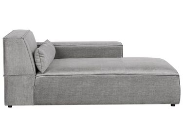 Chaise longue côté gauche HELLNAR Tissu Gris
